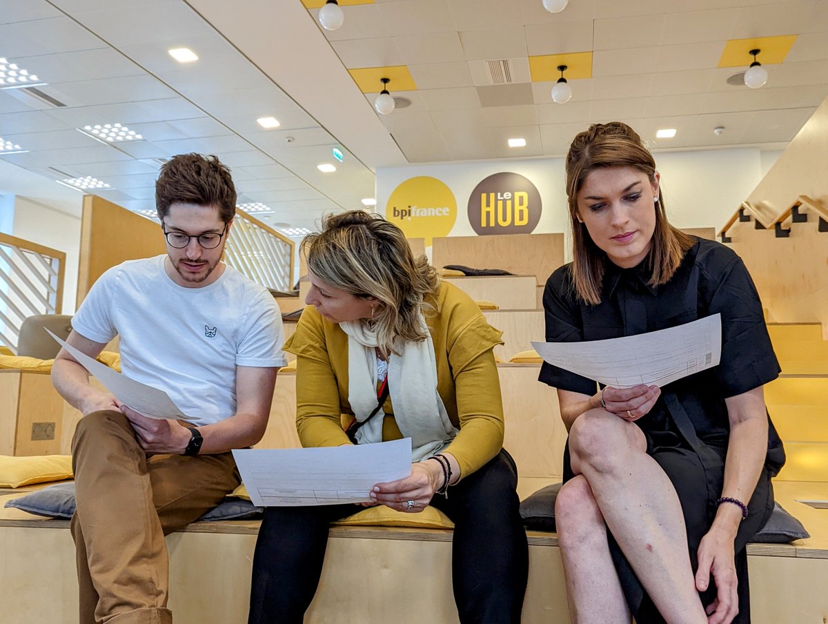 Good morning Paris! Starting off the day with a rehearsal in @BpifranceHub with <a href="/alexiaKefalas/">Alexia Kefalas</a> from <a href="/Le_Figaro/">Le Figaro</a> who will be our host during these two days dedicated to #transfers and #acquisitions.