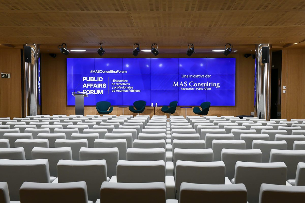 nitid_com's tweet photo. Ya está todo preparado para que comience el #MASConsultingForum, el I Encuentro de directivos y profesionales de Asuntos Públicos en España.

Una iniciativa de @MASConsulting y la colaboración de @AstraZenecaES, @DircomSpain y @CE4reputation.

¡Arrancamos! https://t.co/RiAxpfZHc6
