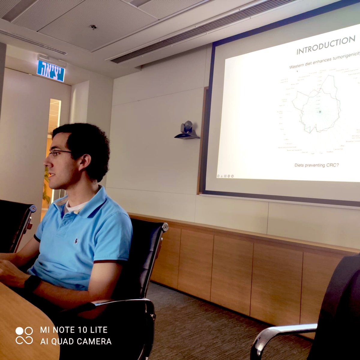 Elinav’s #SecondGen (<a href="/rvaldesmas/">Rafael Valdés</a>) presenting Elinav’s #FirstGen (@MaayanLevy_Lab @ThaissLab) in <a href="/Elinav_Lab/">ElinavLab</a> journal club🤟🧬: β-Hydroxybutyrate suppresses colorectal cancer🍳🥓🥦. doi.org/10.1038/s41586…