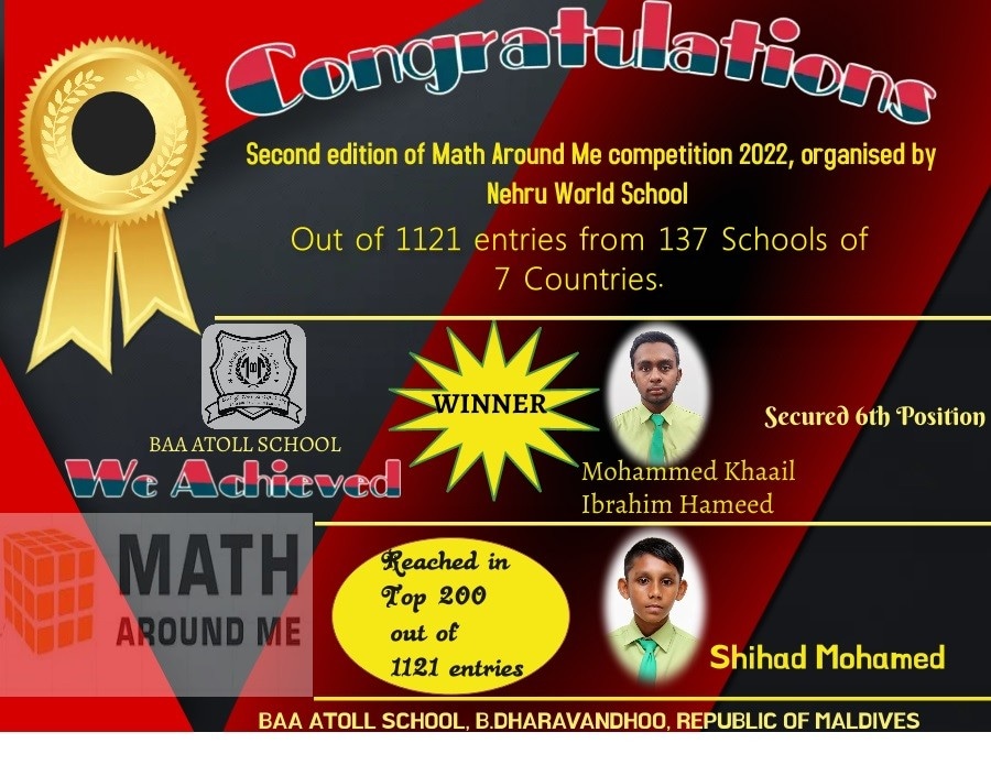 batollschool's tweet photo. Let's congratulate our students for their achievements in second edition of Math Around Me Competition 2022 organized by Nehru World Schools.
Congratulations 👏👏👏👏
We are really proud of you guys 😊😊😊
#LearningBeyondTheClassroom 
#MathAroundMe 
#LearningBeyondBooks https://t.co/wiZhTUfHpw