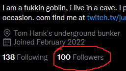 JunyboiM's tweet photo. aight, which one of y'alls did this? lmao i appreciate the follows and whatnot but i literally do nothing here ๐๐๐#howdoitwitter #ENVtuber #Vtuber #VTuberUprising #Goblin #goblinmode https://t.co/N8d8x2MvP0