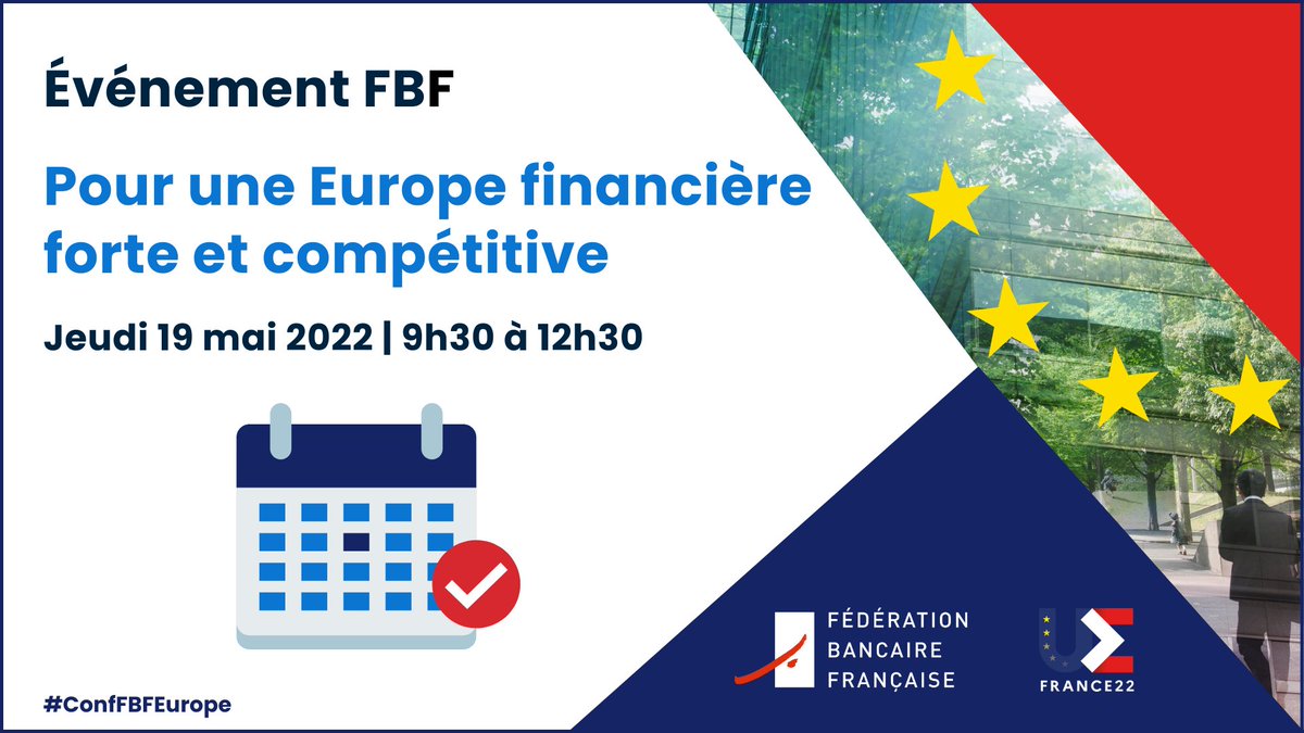 Dans le cadre de la #PFUE2022, la FBF organise aujourd’hui une conférence « Pour une 🇪🇺 financière forte et compétitive » avec notamment <a href="/McGuinnessEU/">Mairead McGuinness</a> et Nicolas Théry.
Retransmission en direct🔴dès 9h30. #ConfFBFEurope
📽️youtube.com/watch?v=_asf1u…