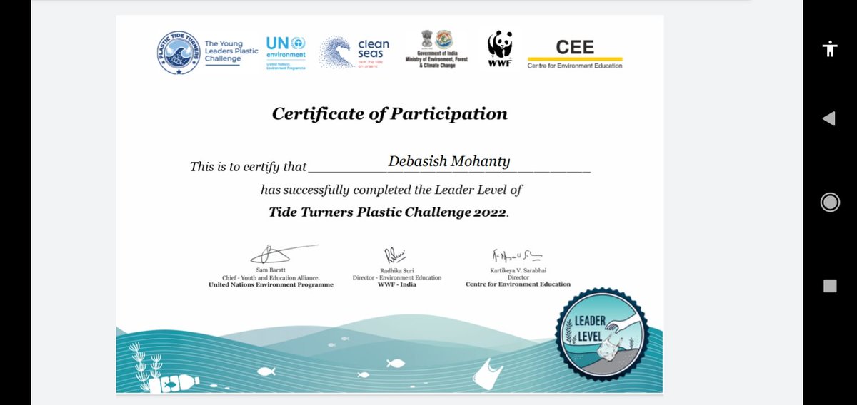 Debasish_29's tweet photo. Tide Turner  plastic challenge 2022
The Tide Turners Plastic Challenge is a global youth movement to fight plastic pollution around the world.
By joining the challenge, you will be part of an entire generation of young leaders who are changing the world one action at a time. https://t.co/pesmxheL3C