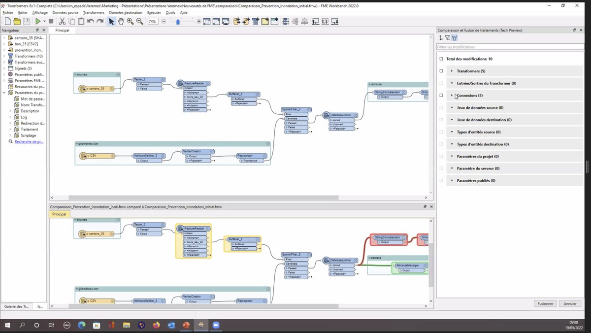 sitdifrance's tweet image. #FME2022 offre la possibilité de comparer deux projets #FMEData #FMEWT2022 #Veremes