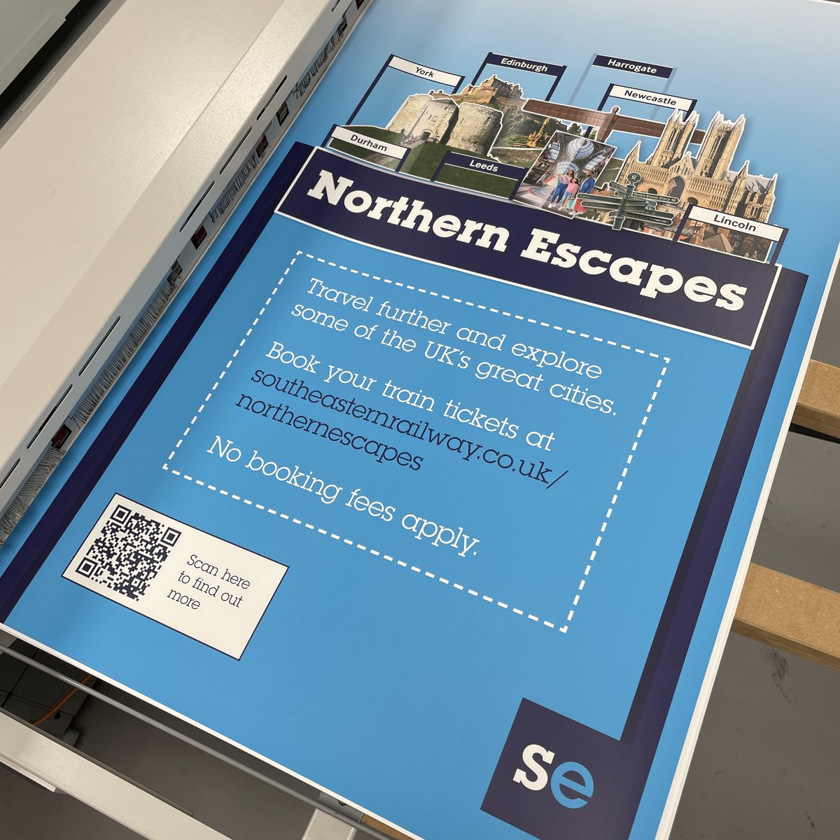 KadfireLtd's tweet photo. @KadfireLtd helping @Se_Railway &amp; @LNER promote the beautiful north.

These are Double Royal posters. huge &amp; impactful, used by the railways  since 1800s.  

Printed with wax based inks - hard-wearing, waterproof and fade resistant. 

https://t.co/IWzNgyUqIL https://t.co/NnEMr2Nd8h