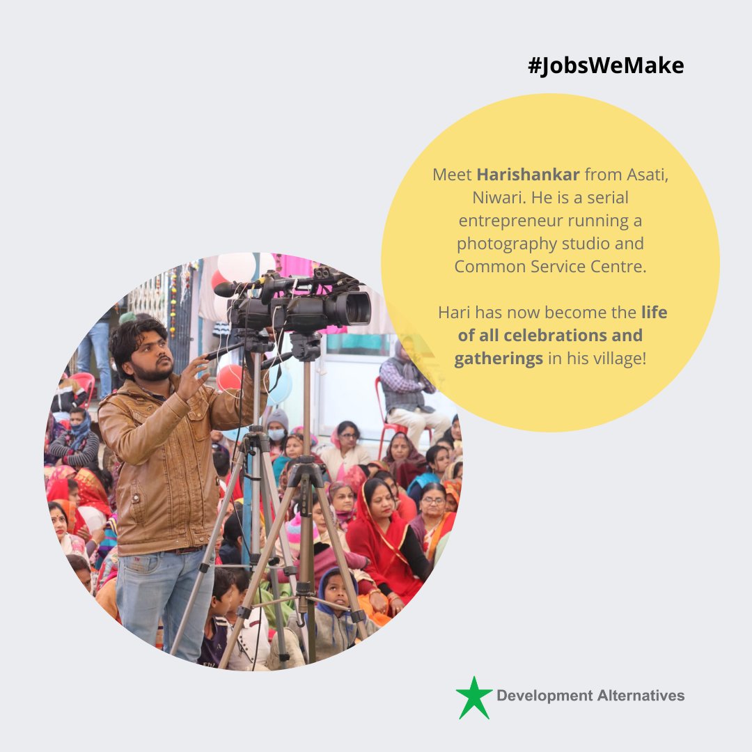 JobsWeMake's tweet photo. Forever having an eye for opportunity, he broadcast local events &amp; cricket matches organised by the local panchayats on Harishankar Studio -https://t.co/HkAx5mLgPG on @YouTubeIndia  while growing his online presence. 

#SAMudyam #JobsWeMake #Work4Progress #laCaixaFoundation https://t.co/hJLywZXAKS