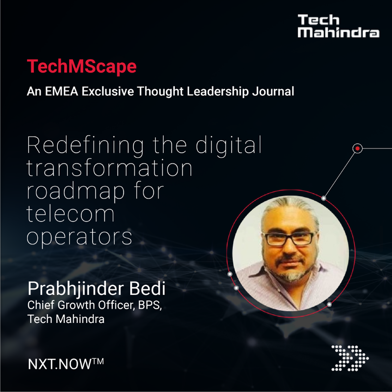 tech_mahindra's tweet photo. Prabhjinder Bedi, Chief Growth Officer, BPS, @Tech_Mahindra, shares his perspectives on #DigitalTransformation roadmap for telecom operators, in #TechMScape – An EMEA Exclusive Thought Leadership Journal.
📖Get your copy NOW - https://t.co/uoqYsrSLgS
#NxtNow #TechMahindraEurope
