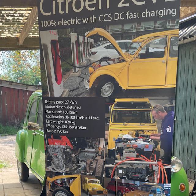 Preparations for FullyCharged Live this weekend in Amsterdam. The CCS Citroen 2CVE will be there all weekend (in cooperation with 2cvgarage Sander Aalderink, Ruben Stern and thanks to Mario, GT Classics). Myself I will be there on Friday #fullychargedlive #evcreate