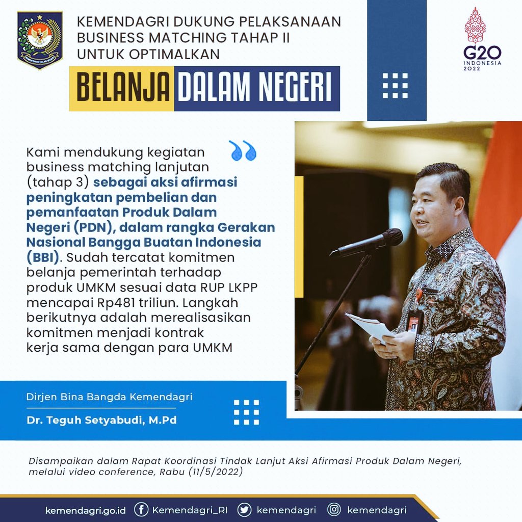 Double H (@hanahanyfa) on Twitter photo Adapun Sektor Pameran PDN Unggulan yang akan dilibatkan adalah Sektor Kesehatan, Sektor Konstruksi, Sektor Industri (ch: Kendaraan Listrik), Sektor UMKM, Sektor Teknologi Informasi dan Komunikasi serta Sektor Pangan dan Pertanian.
<a href="/kemendagri/">Kementerian Dalam Negeri</a> Adapun Sektor Pameran PDN Unggulan yang akan dilibatkan adalah Sektor Kesehatan, Sektor Konstruksi, Sektor Industri (ch: Kendaraan Listrik), Sektor UMKM, Sektor Teknologi Informasi dan Komunikasi serta Sektor Pangan dan Pertanian.
<a href="/kemendagri/">Kementerian Dalam Negeri</a>