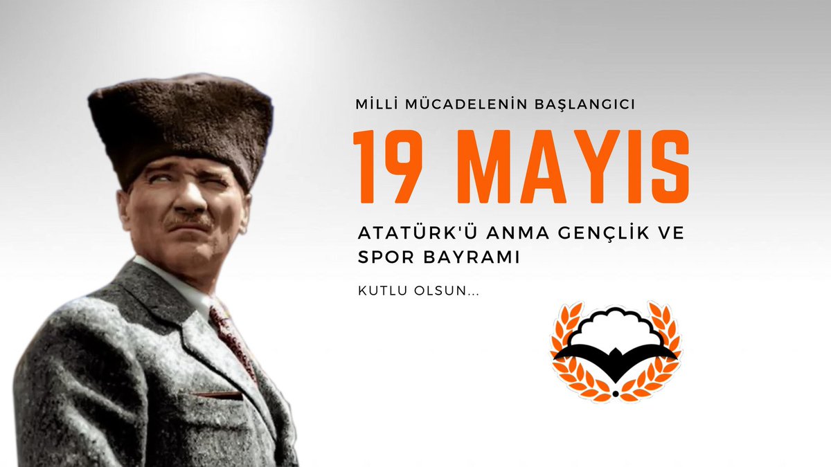 Ulu Önder Gazi Mustafa Kemal ATATÜRK’ün Samsun’a çıkarak Milli Mücadele’yi başlattığı 19 Mayıs Atatürk’ü Anma, Gençlik ve Spor Bayramımız kutlu olsun. 
#19Mayıs