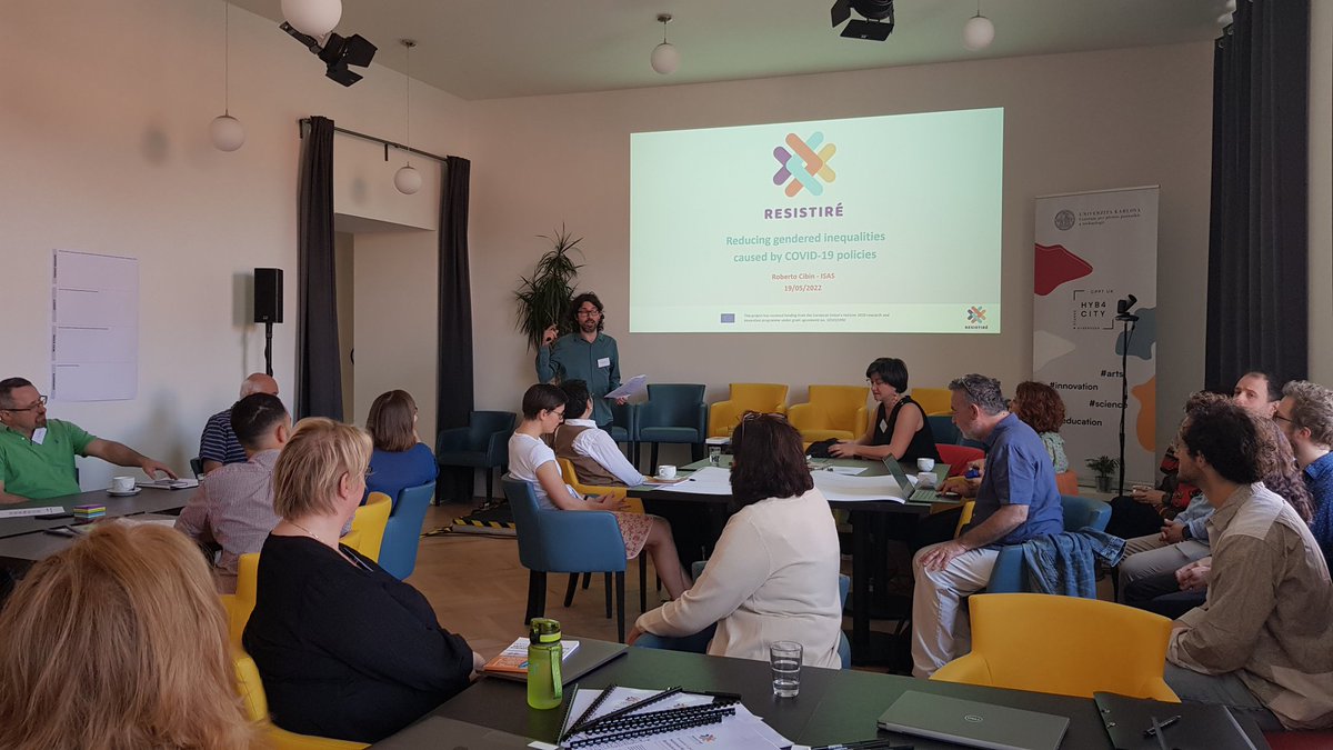 Resistire_EU's tweet photo. Kicking off @Resistire_EU first expert workshop, co-designing #recommendations to mitigate the impact of #outbreak policies on gendered inequalities. Such a stimulating team to be working with! https://t.co/egxrQXaqzd