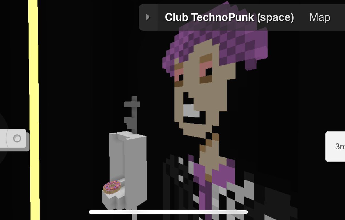 Congrats to <a href="/TimothyRomkes/">Timothy Romkes🦒🏎️</a> <a href="/alien4204204201/">𝖆𝖑𝖎𝖊𝖓420 | 4⃣2⃣0⃣🐐.eth Bearish af</a> and <a href="/6ummy/">6ummy</a> for winning the „find the donuts“ challenge in the TechnoPunks cryptovoxel space!