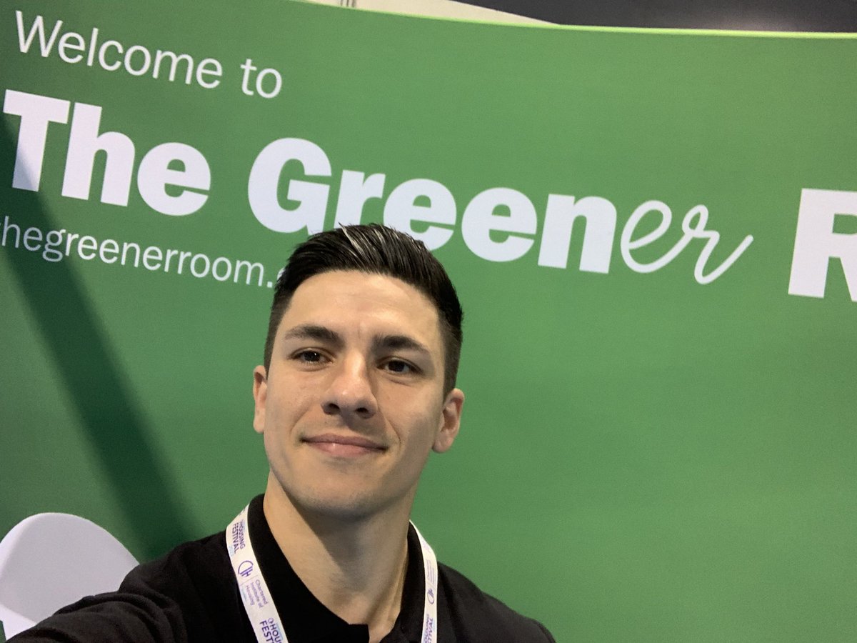 #TheGreenerRoom has landed at <a href="/HousingFestival/">CIH Housing Festival</a> to start the conversation around #sustainable communications and how we can think differently!

Come chat to <a href="/Elliot_Resource/">Elliot</a> and subscribe to #TheGreenerRoom as we will be donating to the @worldlandtrust for every subscriber! 🌍
