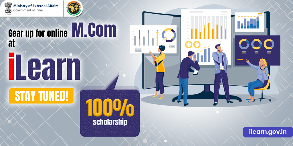 iLearnIndiaAfr's tweet photo. Future-proof your career in a constantly evolving global 📊economy by pursuing an upcoming online Master of #Commerce at #iLearn. 100% #scholarship is being offered by the Govt of #India. For more info, stay tuned with us at https://t.co/abl7mi7dnO

#StudyiLearn #eVBAB https://t.co/ox1QQXyIv4