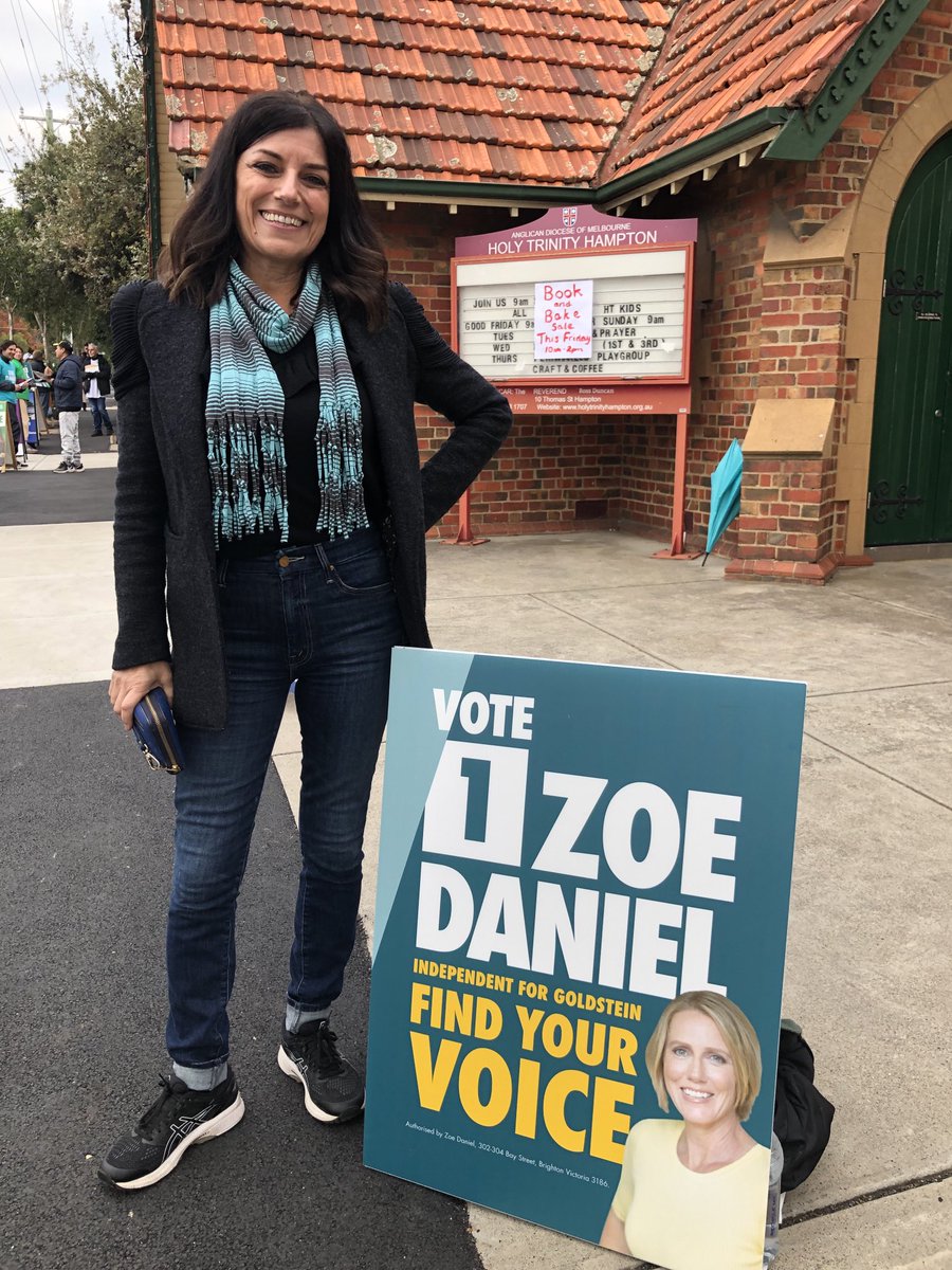 That felt good. Vote 1 Zoe Daniel and number every box. #GoldsteinVotes