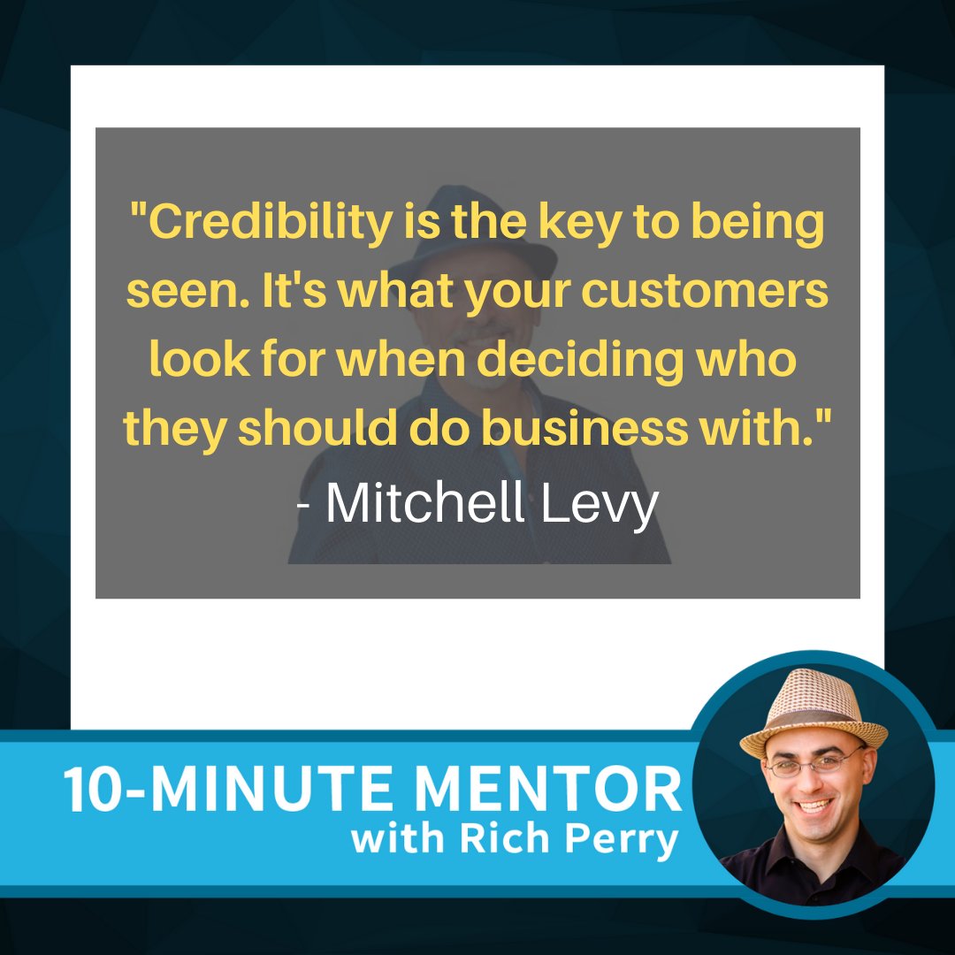 CoachRichPerry's tweet photo. "Credibility is the key to being seen. It's what your customers look for when deciding who they should do business with." @HappyAbout shares his secrets on how to be seen as a credible expert.
https://t.co/vBF0DwXArK | #RichPerry https://t.co/TgVvre4kxj