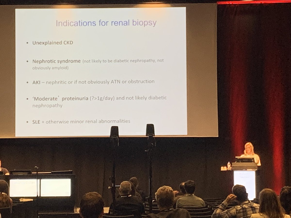 Hands on renal biopsy course #ERA22

Course leader <a href="/mcq_emily/">Emily McQuarrie</a> (head of <a href="/scotrenalbiopsy/">Scottish Renal Biopsy Registry</a>) 

🤷🏻‍♀️ Varied indications for kidney biopsy… but practice varies widely!

👆More biopsies = more IgA diagnosed

⚠️Always ensure benefits of tissue diagnosis &gt; risks