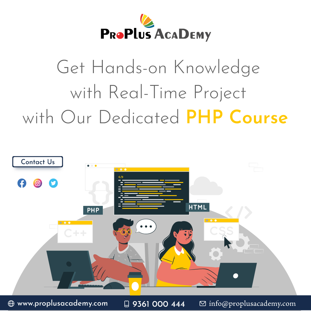 Learn PHP Development Training with real-time project & 100% Placement.

.
.
.
#phpcourse #phpcourses #php #course #academy #proplusacademy #realtimeprojects #onlinecourse #onlinecourses