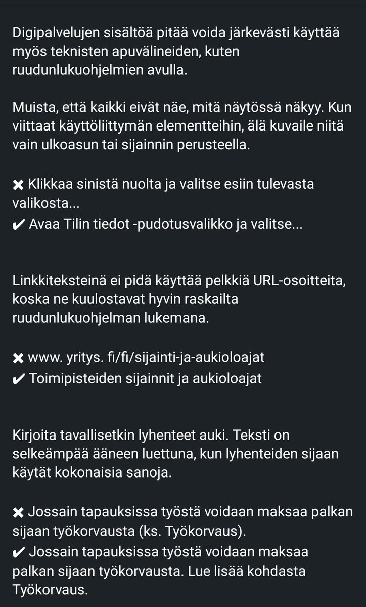 Tänään on toukokuun kolmas torstai eli kansainvälinen saavutettavuuspäivä. Sen kunniaksi pari tekstisisältöjen saavutettavuuteen liittyvää vinkkiä.