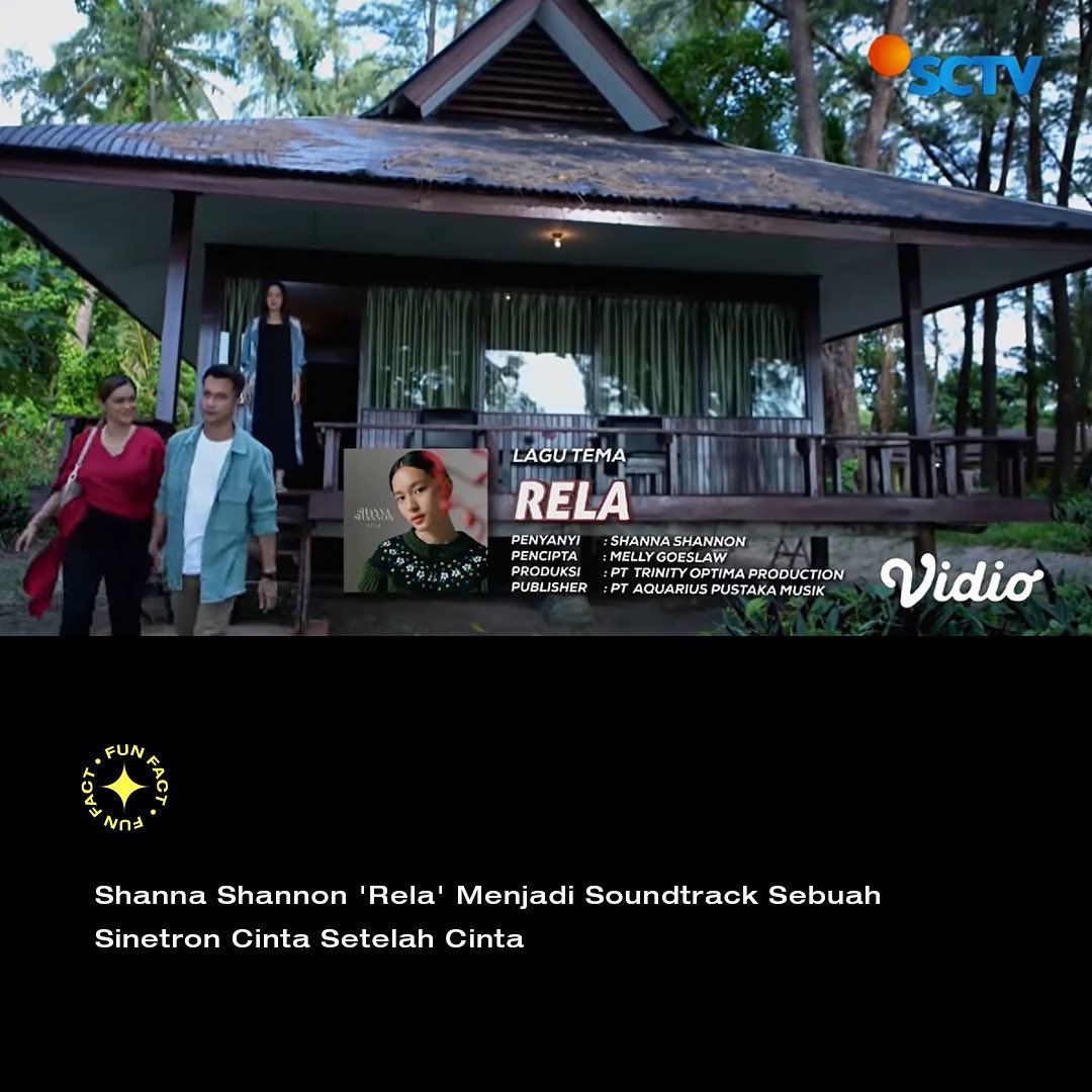 TrinityOptimaP's tweet photo. Mana dari 3 fakta ini yang kamu baru tau tentang lagu ‘Rela’ @_shannashannon_ ?
#ShannaShannon #Rela #RelaShannon #FunFact #TOPFunFact #Trinitypedia https://t.co/ZAbN7dw0vl