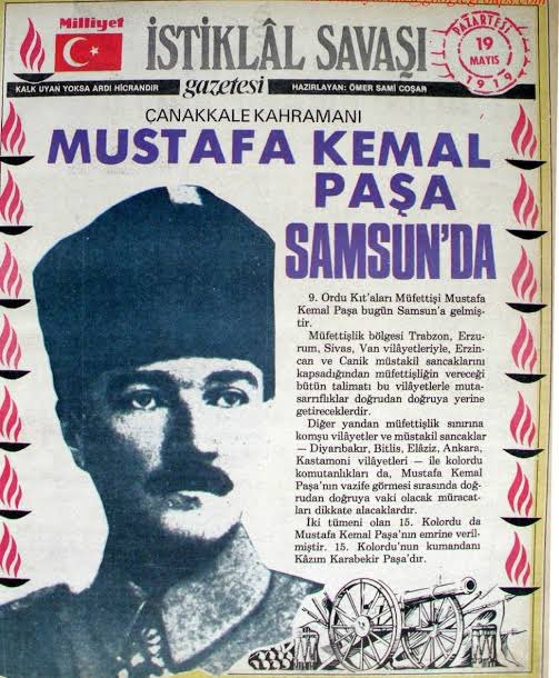 19 Mayıs Atatürk'ü Anma Gençlik ve Spor Bayramı'mız kutlu olsun. #MustafaKamalAtatürk #19Mayıs #Samsun