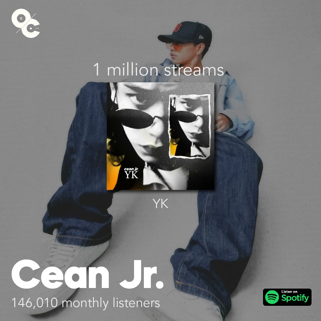 OCRecordsPH's tweet photo. Happy 1 million streams to @ceanjunior's single 'YK' and congratulations for reaching 100k+ monthly @Spotify listeners 💯 Thank y'all for continuously supporting Cean Jr. 🙌🏼
More from Cean are coming soon! Keep on streaming!
#CeanJr #YK #OCRecords #AdjustYourFrequency https://t.co/poKqKSLWd1