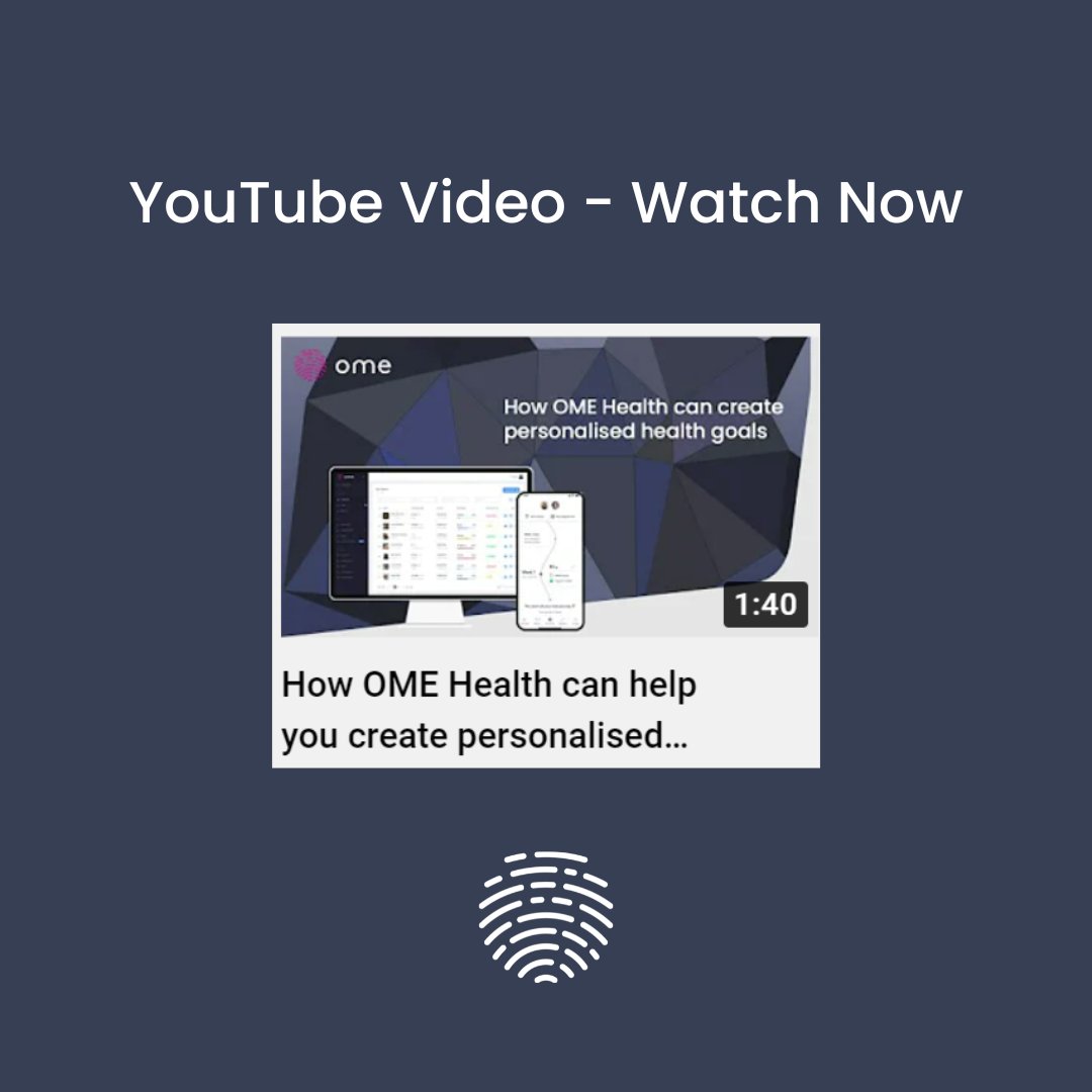 Head to our YouTube channel for this video on how OME Health can help you create personalised health goals for your clients. youtube.com/watch?v=izDAeS…