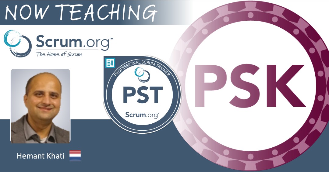 Scrumdotorg's tweet photo. PST Hemant Khati is now licensed to teach the Professional Scrum with Kanban (PSK) training course! Way to go Hemant! Learn more about Hemant at https://t.co/F6eGfEdEMR #PSK #Scrum #Kanban https://t.co/u5ZnvGiHsg