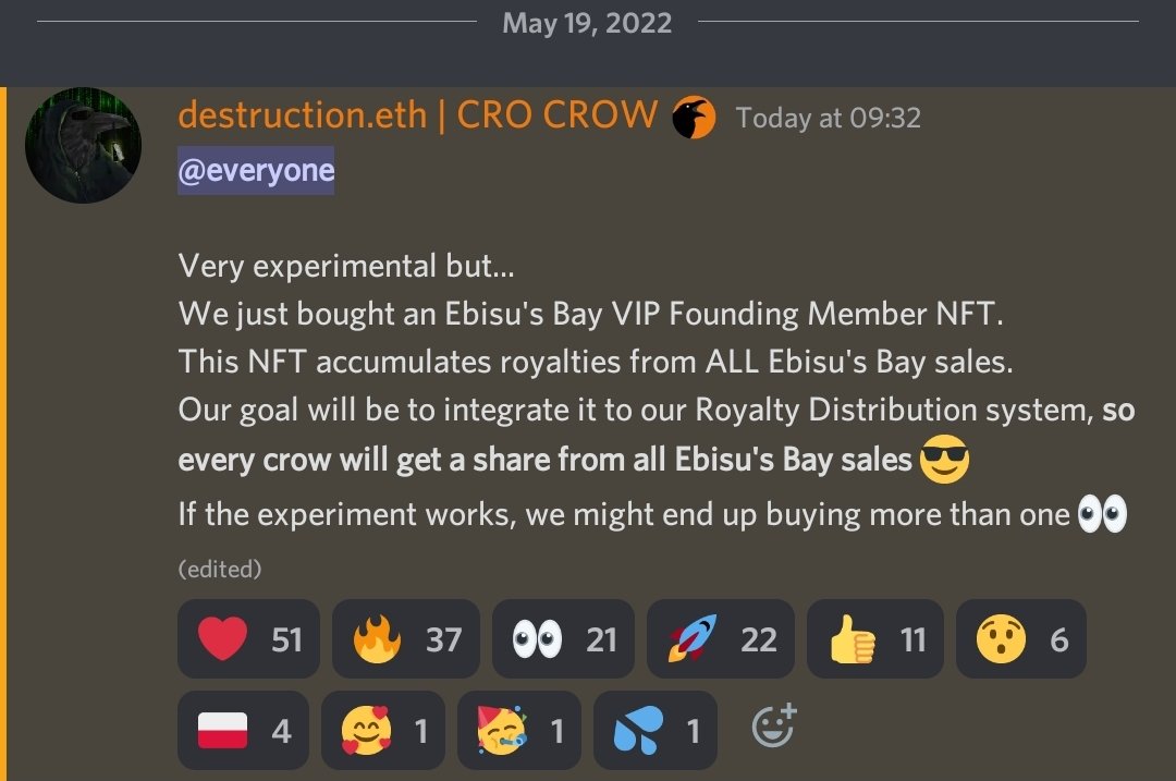 SimolanVille's tweet photo. Very innovative move from @cronoscrocrow ! I believe this is a genius way to add value to an existing project and its holders and we might be seeing similar moves from other projects as well.

@MadMeerkatNFT wanna get part of your transaction fees back? This is the way 👀 https://t.co/NEKyDnTiPQ