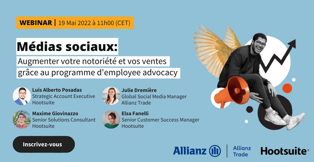 YannDirheimer's tweet photo. L' #EmployeeAdvocacy - est-ce que ça marche? Joli témoignage de @ju_drem @allianztrade lors du webinar @HootsuiteFR ce matin... Un grand merci Julie! RDV à 11h!
https://t.co/PsL398df8e
#socialmedia #programmeambassadeur #mediassociaux https://t.co/dx5rDt6TpQ