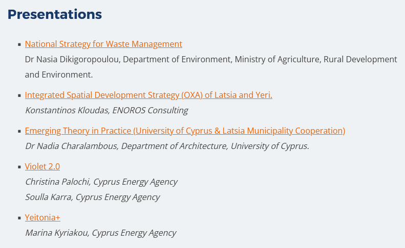#Cyprus Municipal #Waste Management Strategy, <a href="/violet_interreg/">VIOLET Project</a>, Yeitonia + of <a href="/CyEnergyAgency/">Cyprus Energy Agency</a> ,... presentations from the study visit to #Nicosia are now available online. Check them out! projects2014-2020.interregeurope.eu/eure/events/ev…