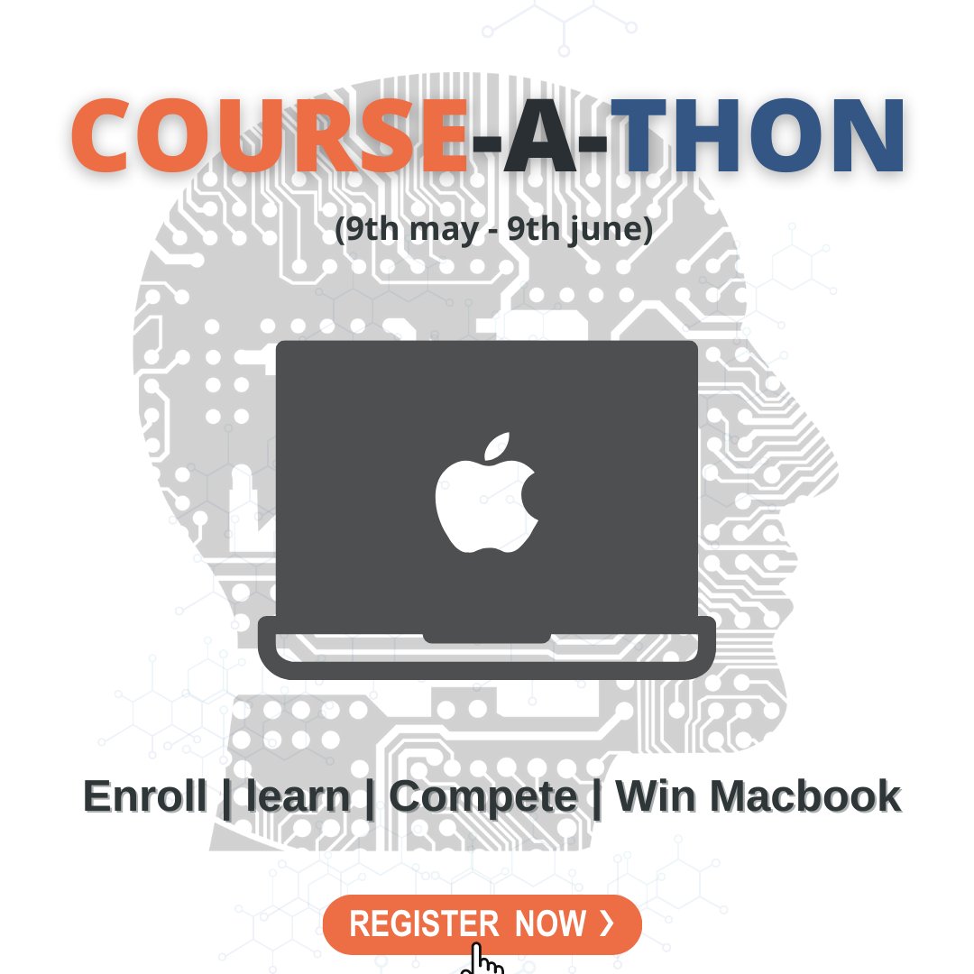 ineuron_ai's tweet image. Success comes from finding Win -Win Solution.
:
"Course-a-thon (9th may-9th June)"
Enroll --&amp;gt; learn ---&amp;gt; compete----&amp;gt;win MacBook.
:
Enroll yourself Today!
learn.ineuron.ai/challenges

#ineuron #oneneuron #courseathon #competition #macbookair #education #ott