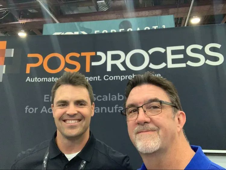 M4engineering's tweet photo. Our very own, Joe Burchill, is back scouring the grounds at the @RAPID_Event additive manufacturing conference.
DYK: After the part or model is #3Dprinted, it needs to go through a #finishing process.
Learning more from Ryan at @postprotech 
https://t.co/LRBZYUlM9D https://t.co/LpbciLHDx1