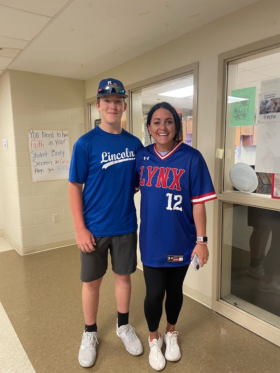 baseball_lynx's tweet photo. Our theme of our 2022 is Gratitude. Varsity players chose one teacher to rep their jersey on Game Day. Throughout the day we will highlight  teachers who represent dedication, excellence, selflessness, and a commitment to our school culture. #Together @ALHSathletics https://t.co/YqVlOIFGA3