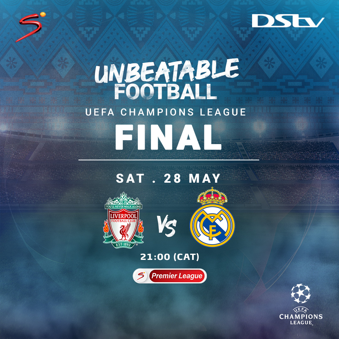 DStvEswatini's tweet photo. Our hearts are yearning for the big day. Liverpool or Real Madrid?
Upgrade to Compact today to find out
#footballfinals
#whatwelivefor https://t.co/ZFoCBWKhXO