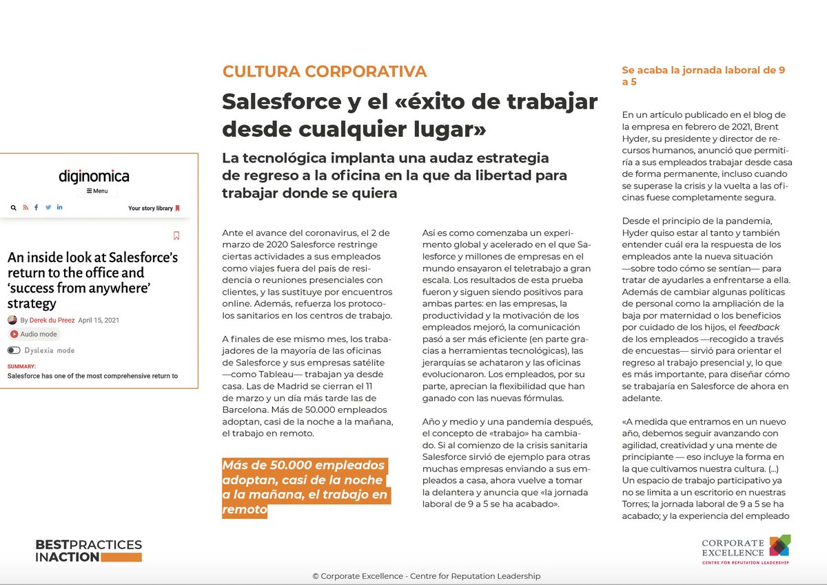CE4reputation's tweet photo. ¡Lanzamos una nueva línea de contenidos a la que hemos llamado Best Practices in Action! 🎊 👏🏼

Esta semana hemos lanzado el Caso Salesforce - El éxito de trabajar desde cualquier lugar 🤩

Aquí lo puedes disfrutar con tu suscripción PLUS🤩:  https://t.co/Ys84jARPof https://t.co/h1sro3bgzN