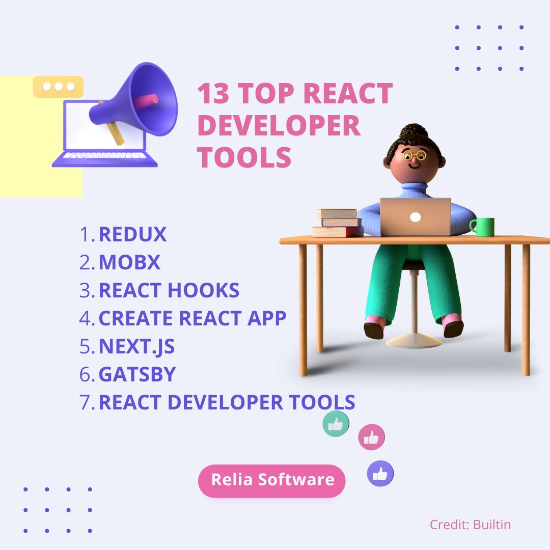 SoftwareRelia's tweet image. 13 Top React Developer Tools!
#ReactDevelopers #react #ReactDeveloperTools #DeveloperTools #SoftwareDevelopers #WebDevelopers #MobileDevelopers