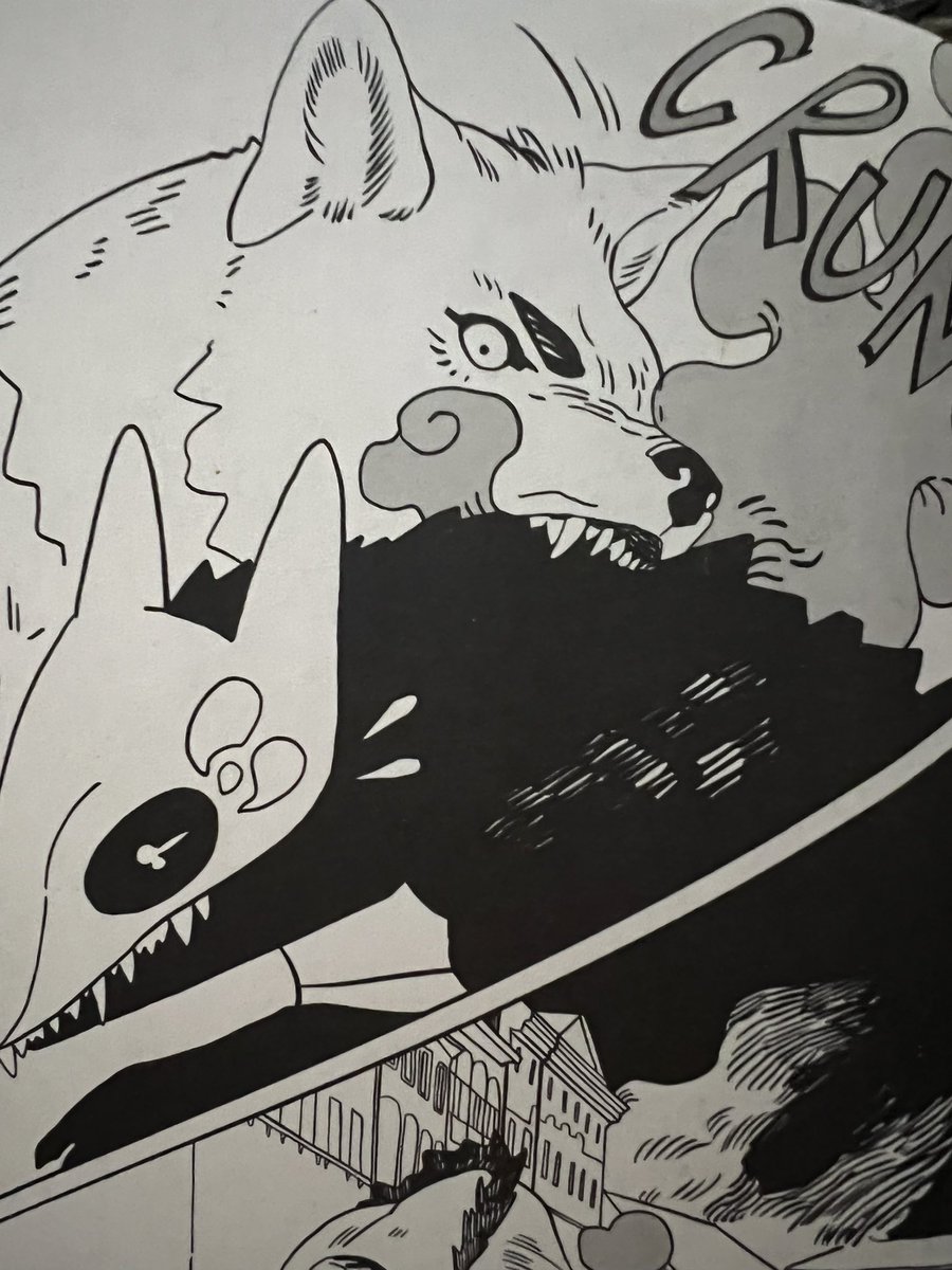Also, it is hard to tell but this one werewolf with the dark eyebrows going around chomping everything is Bat!
