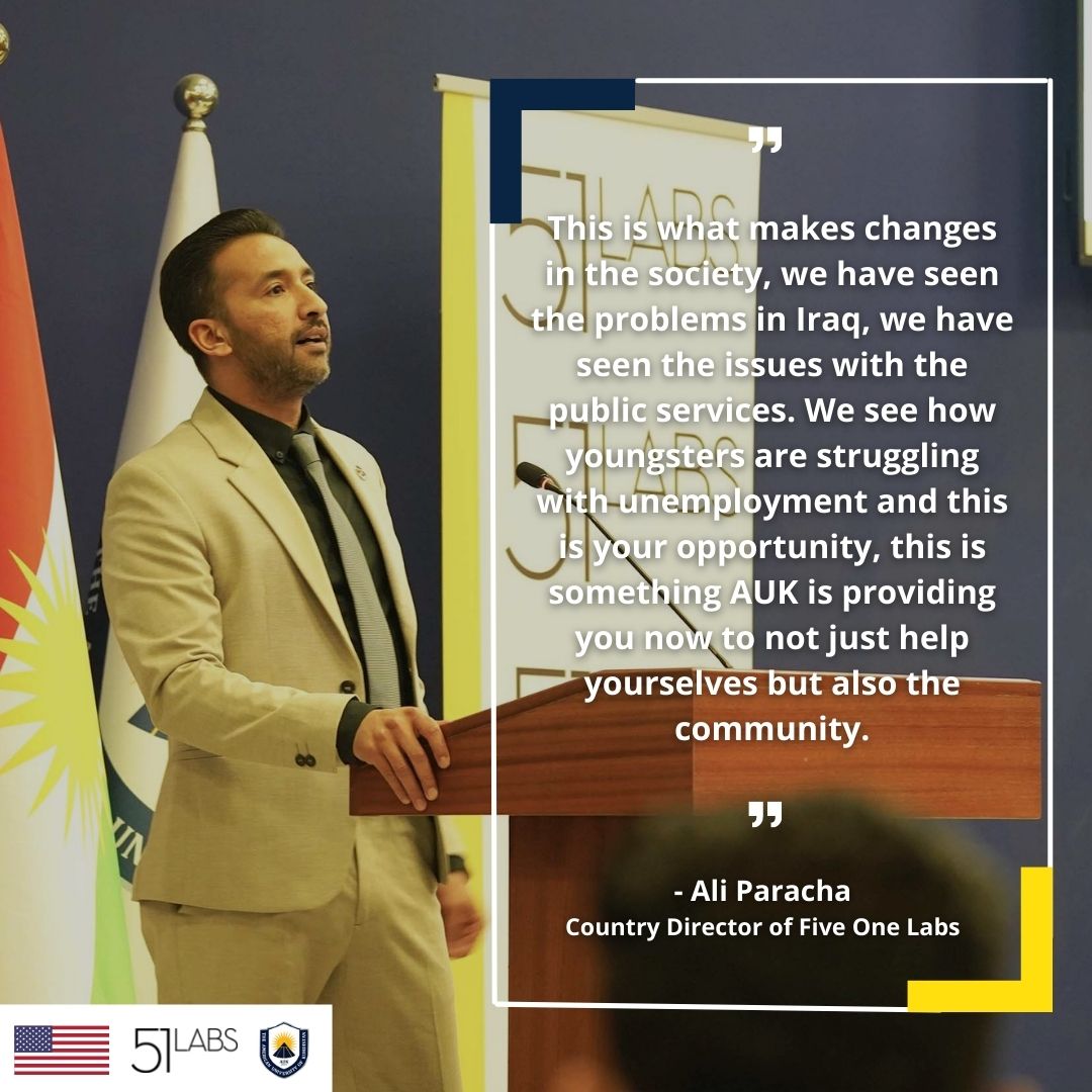 FiveOneLabs's tweet photo. Five One Labs' Country Director, Ali Paracha on the upcoming Innovation and Entrepreneurship Lab program and Five One Labs' partnership with @OfficialAuk 

Watch us live on Youtube
https://t.co/2pw2Nhj4jA

#InnovationLab #FiveOneLabs #AUK https://t.co/lWhTaEP5N0