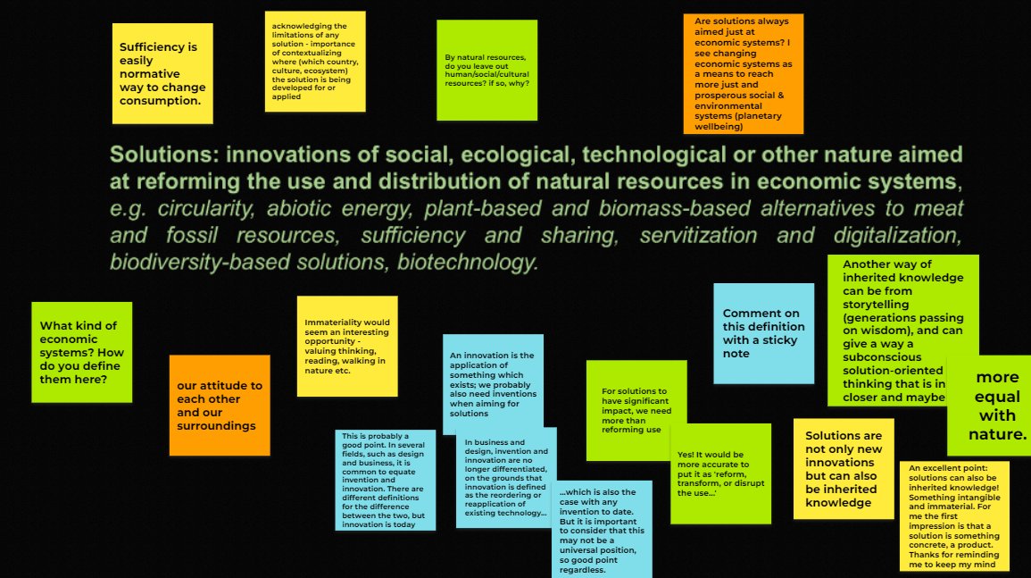 jsbe_cem's tweet photo. Session #15 had many insights to offer!
Participants were encouraged to share their thoughts on a draft concept of #SustainableSolutions on Jamboard, here are the results of their brainstorming: https://t.co/Ue3rm9yljq