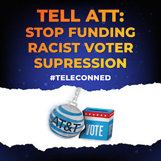 calibantweet's tweet photo. Something #stanky ⁦⁦@ATT⁩ Don’t be #TeleConned. Demand ⁦@ATT⁩ stop undermining #votingrights https://t.co/hdopHlUULO