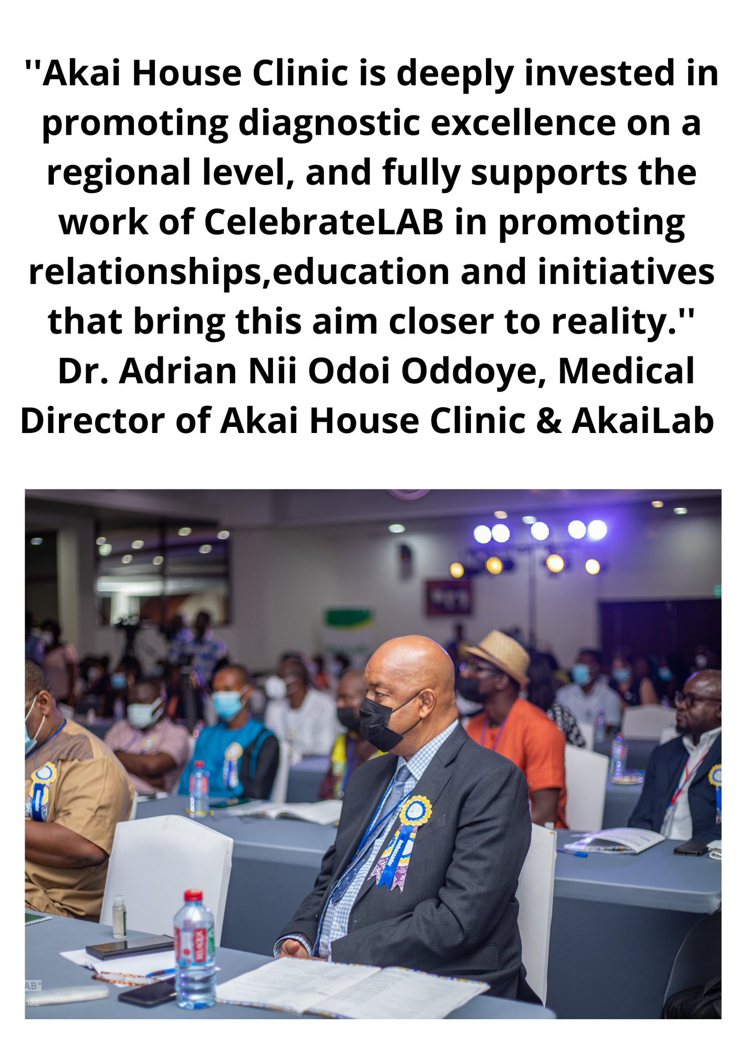 CelebrateLAB® West Africa on X: Dr. Adrian Nii Odoi Oddoye, Medical  Director of Akai House Clinic & AkaiLab stated in his welcome address on  the occasion of the 8th Annual CelebrateLab West