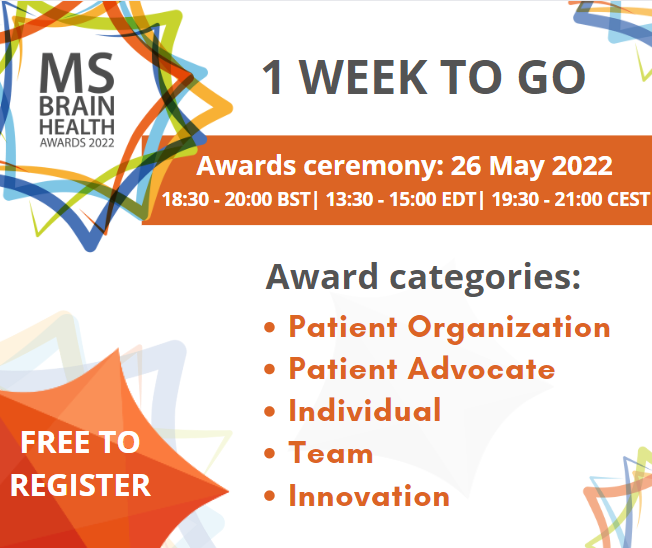 Join us for the first @MSBrainHealth Awards ceremony on 26 May, where we will recognize the work of teams, organizations and individuals across the globe who have put the MS Brain Health policy recommendations into practice

https://t.co/urhYMIzH75

#MS #MultipleSclerosis 