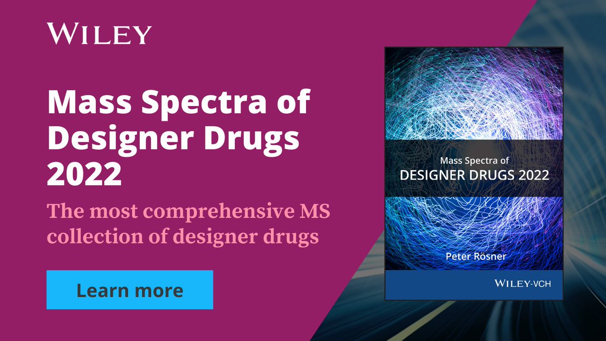 WileyAnalytical's tweet photo. Mass Spectra of Designer Drugs 2022 is here! Updated annually, it's the most comprehensive and up-to-date MS library of its kind!
https://t.co/2KQ5DDtMiE
#WileyScienceSolutions #FromTheLeaderInSpectralData #Forensics #MassSpectra https://t.co/xZ2IMmfZfn