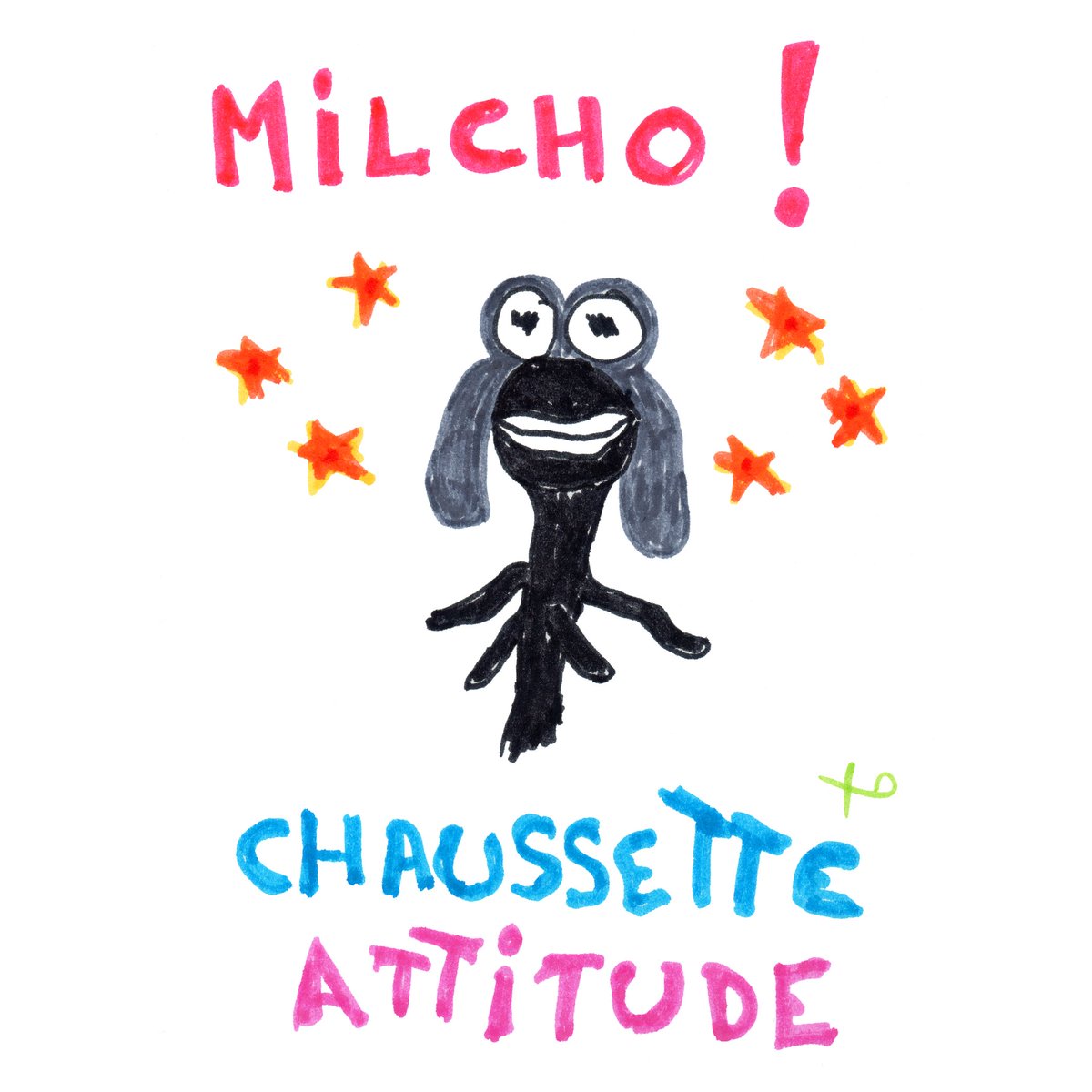 #Chaussette #attitude
#Dessin au #feutre par Dub
youtu.be/tjAzMvvGOhA
#milchosset #msdp #milchossetsortduplacard #lsdp #leshistoiresduplacard #étoiles #stars #couleurs #feltpen #milchossart #lestontonsrigolos #curieusebête #marionnette #placard  #dessin #drawing #puppet #sock