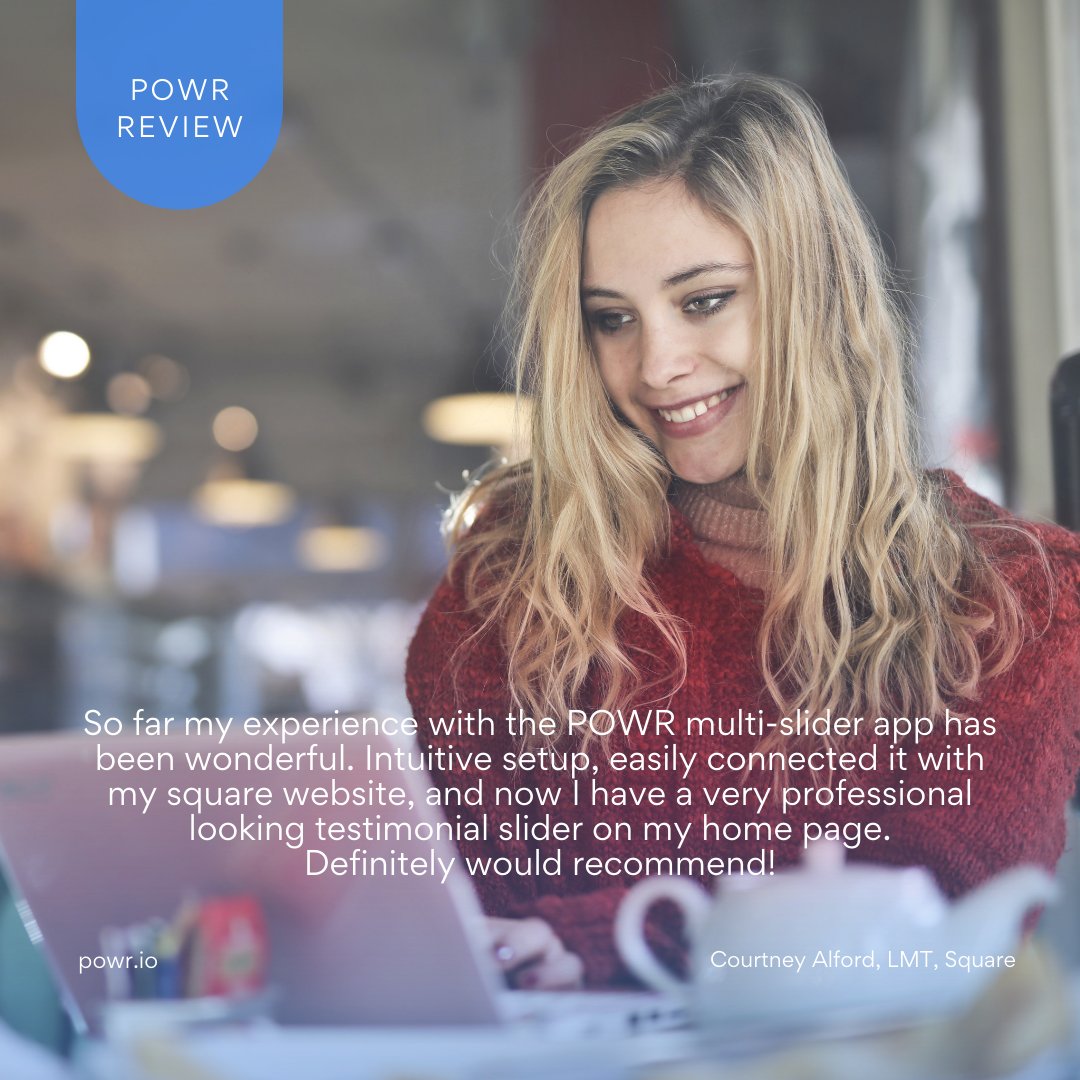 POWR_io's tweet photo. 😍Review of the month😍

#POWR #reviews #business #smallbusiness #ecommerce #multislider #testimonial #testimonialslider https://t.co/801iikXDbe