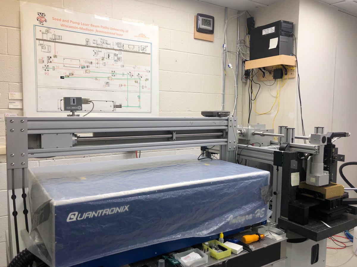 emilyemixon's tweet photo. good day for #zircon zip zaps with the fs laser @uwgeoscience. #geochronology #geoscience #phdlife #geobadgers https://t.co/cfeYJNbZIs