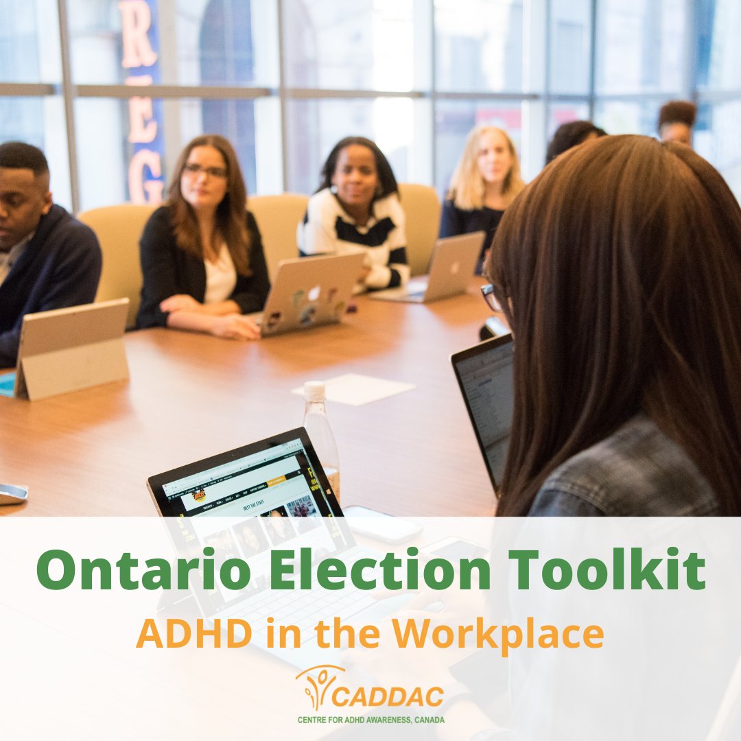 CentreforADHD's tweet photo. There is an upcoming election in Ontario!
#ADHDMatters in the Workplace.
If you haven’t already, print the ADHD & Workplace Action Sheet off our website to talk to your local candidates and canvassers.
Get it here: https://t.co/fRG3vvn1jA
R/T to Raise Awareness! https://t.co/dhvgdodlLB