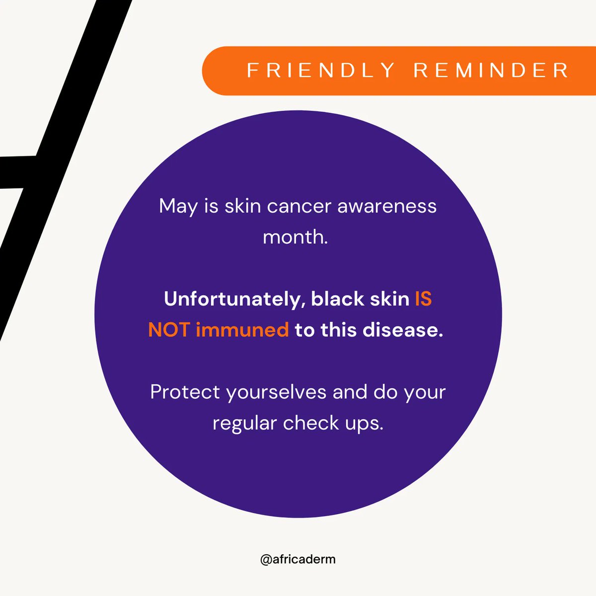 Friendly reminder: May is skin cancer awareness month💕

Tell us have you done a melanoma screening this year? 🤔

👉🏿 Like &amp; Rt to bring awareness to your friends