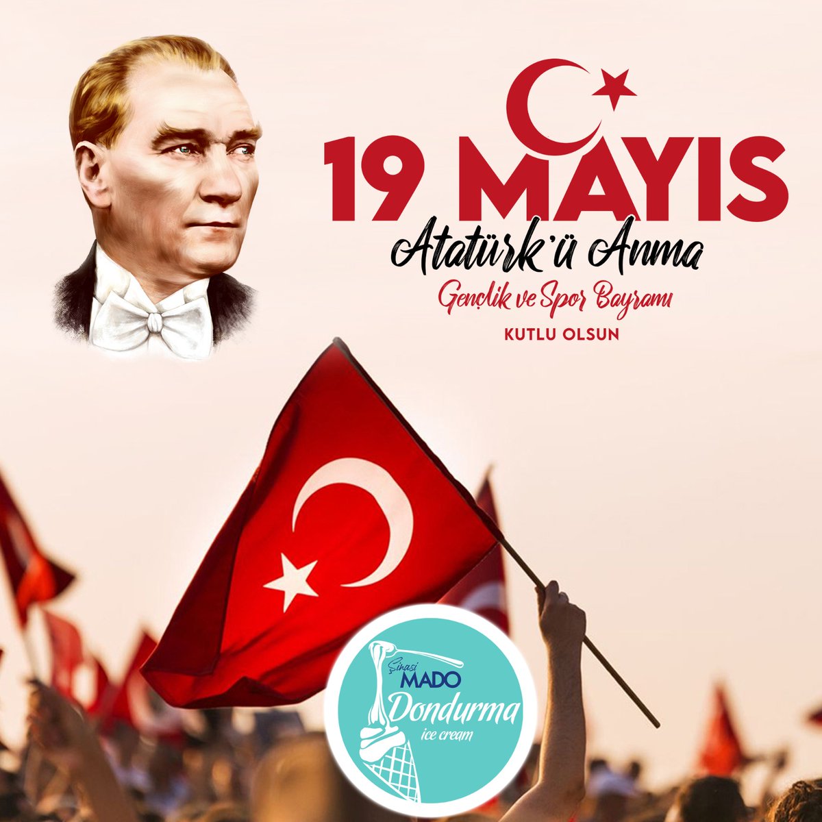 sinasimado's tweet photo. #19Mayıs #Atatürk'ü Anma Gençlik ve Spor Bayramı'mızı kutluyor, Büyük Önderimiz Gazi M. Kemal ATATÜRK ve silah arkadaşlarını saygı ve rahmetle anıyoruz. 🇹🇷 https://t.co/pMSorDF2yd
